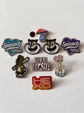 Spinach, Trailblazer, Marijuana Enamel Pin Lot